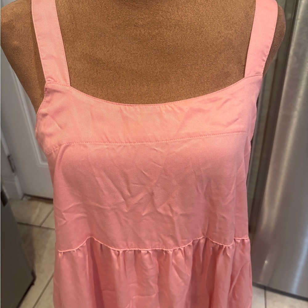 Chic Pink Tiered Maxi Dress - Picture 3 of 8